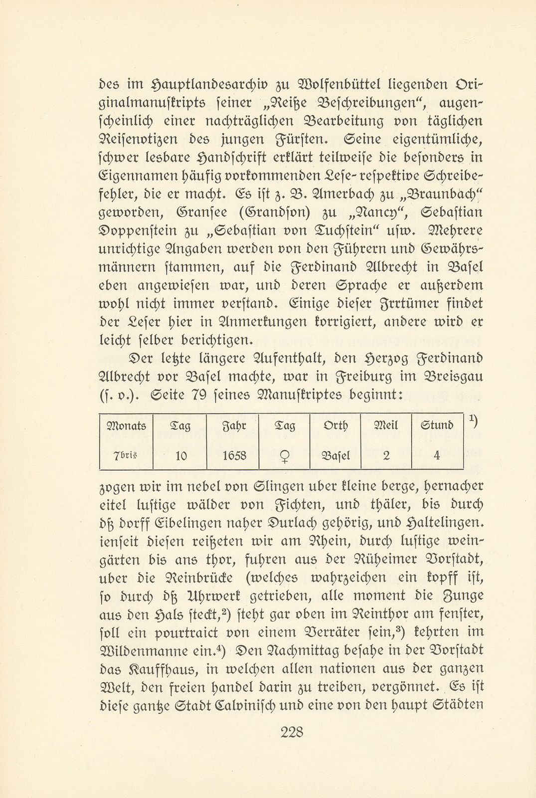 Herzog Ferdinand Albrecht von Braunschweig-Lüneburg und seine Beschreibung Basels vom Jahre 1658 – Seite 4