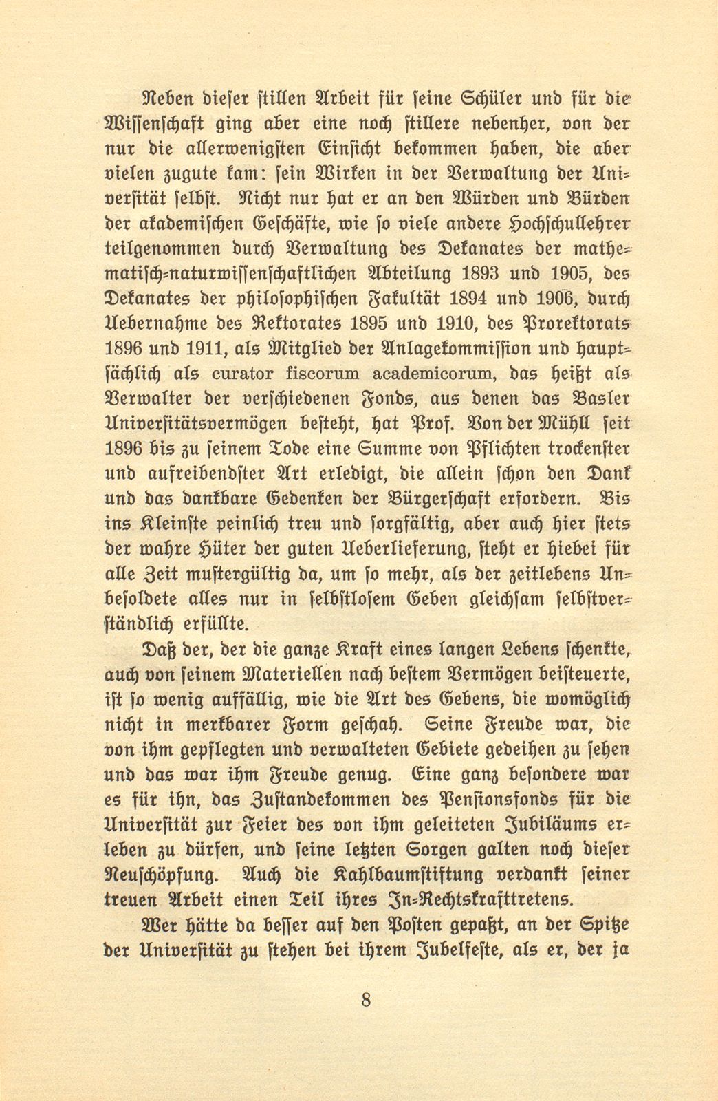 Prof. Dr. Karl Von der Mühll-His – Seite 8