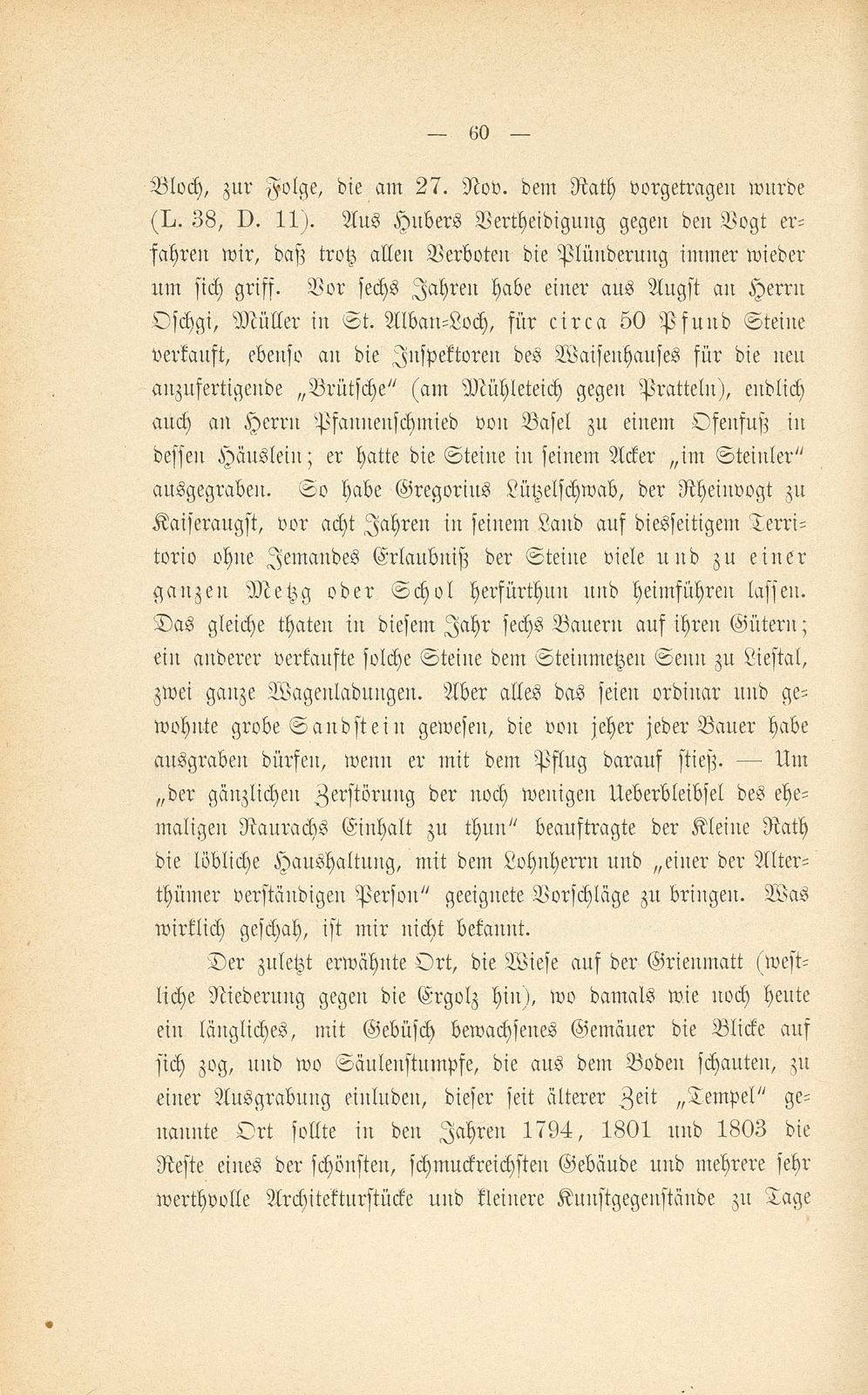 Zerstörung und Erhaltung der römischen Ruinen zu Augst – Seite 25