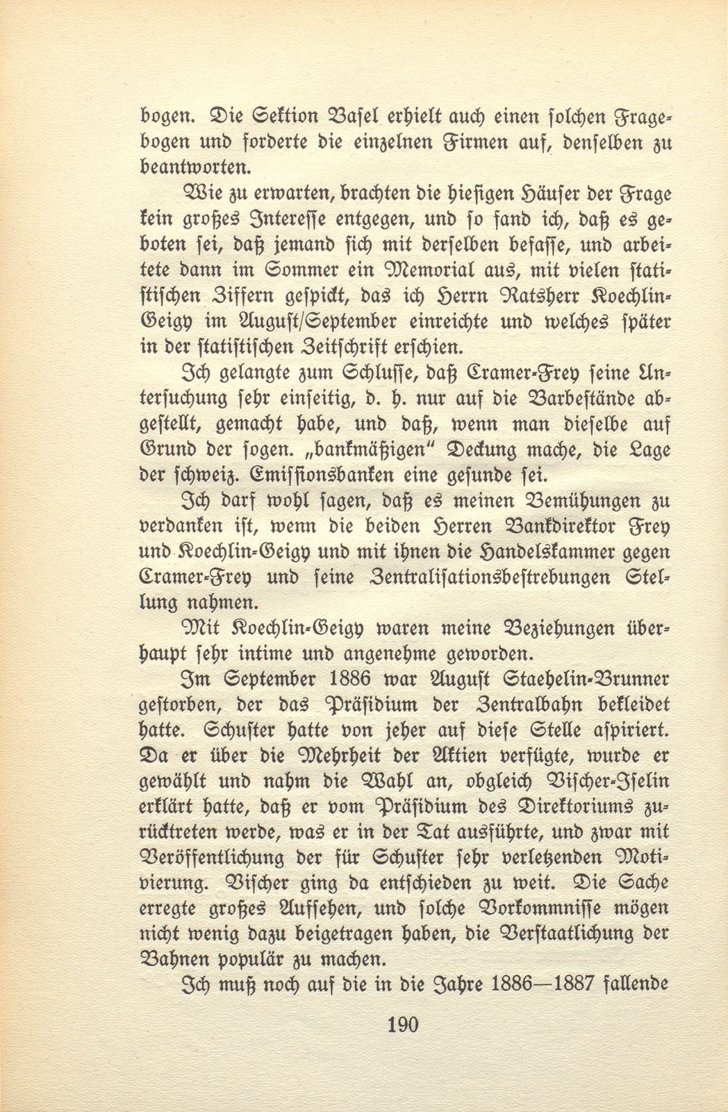 Von den Schweizer Bahnen und Banken in der kritischen Zeit der 1870er und der 1880er Jahre – Seite 46