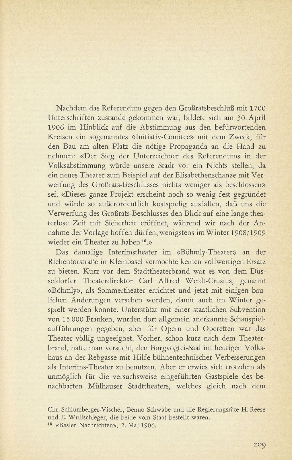 Aus der Baugeschichte des jetzigen Basler Stadttheaters. (Im Hinblick auf den im Entstehen begriffenen Neubau) – Seite 22