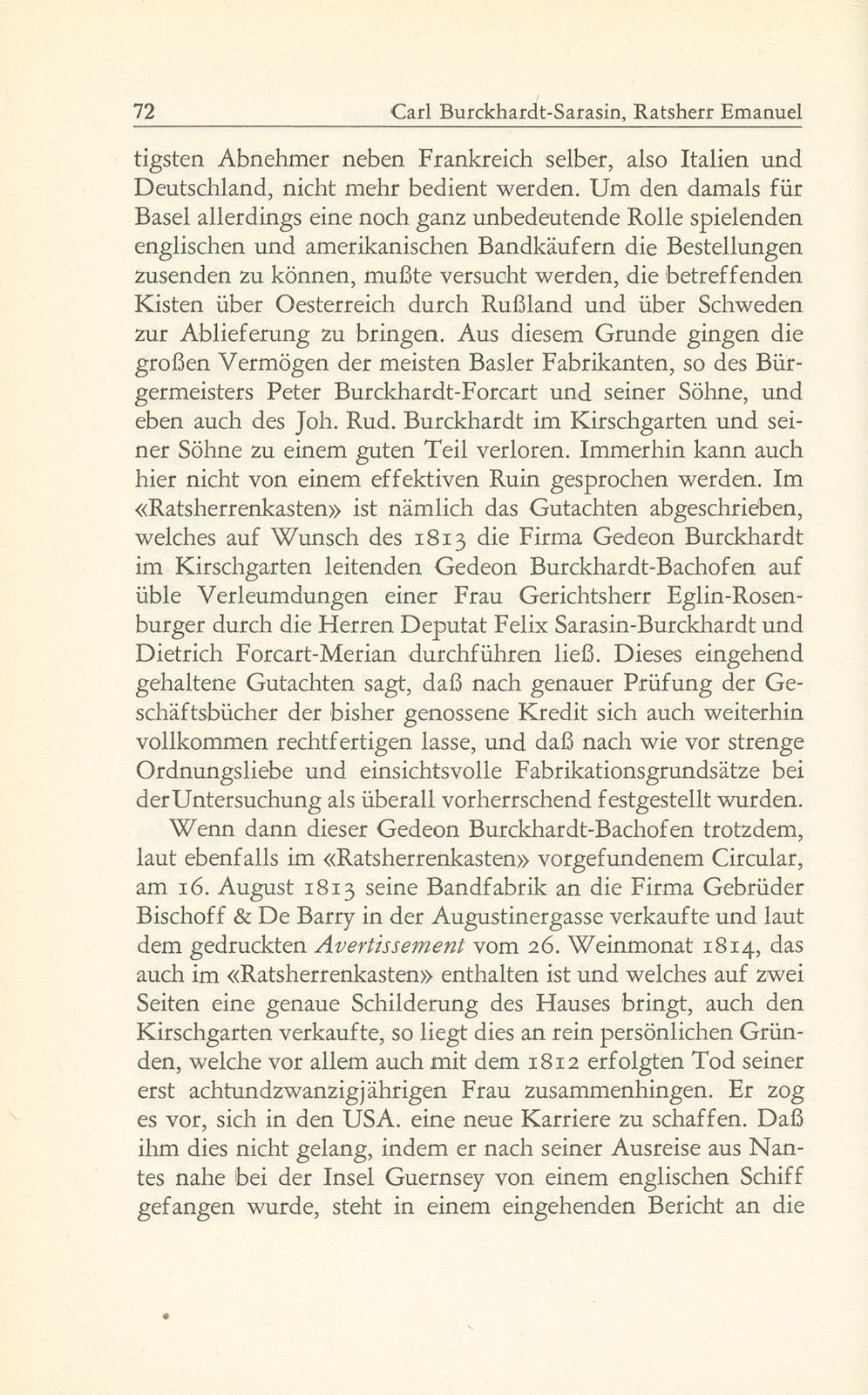 Ratsherr Emanuel Burckhardt-Sarasin und sein ‹Ratsherrenkasten› – Seite 6