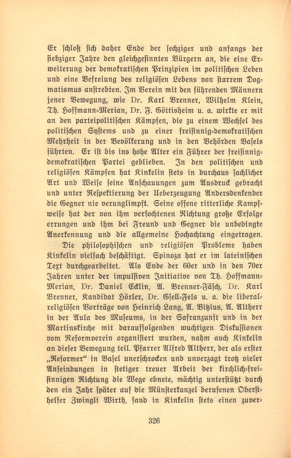 Prof. Dr. Hermann Kinkelin. 11. November 1832 bis 2. Januar 1913 – Seite 27