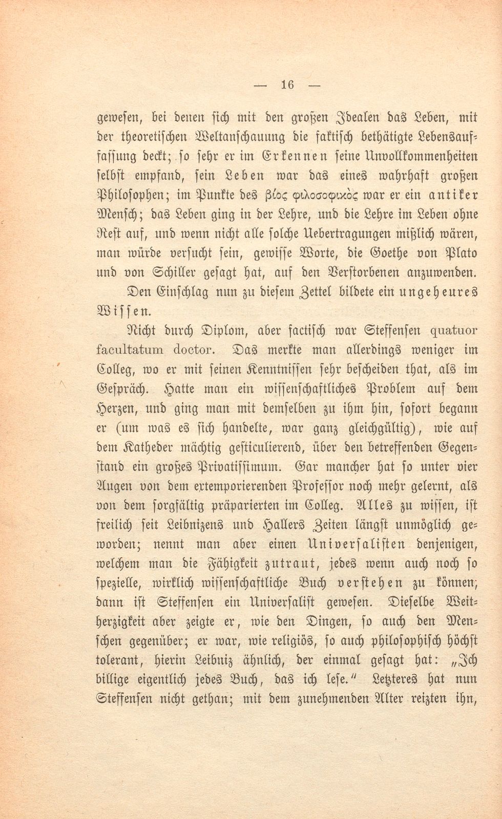 Erinnerungen an Karl Steffensen, Professor der Philosophie – Seite 16