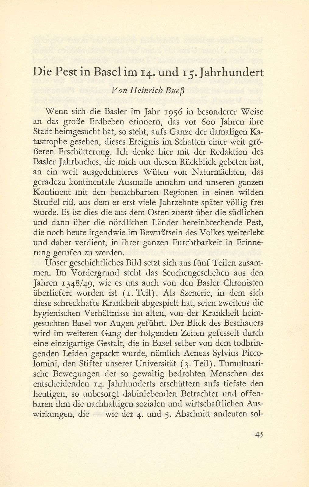 Die Pest in Basel im 14. und 15. Jahrhundert – Seite 1