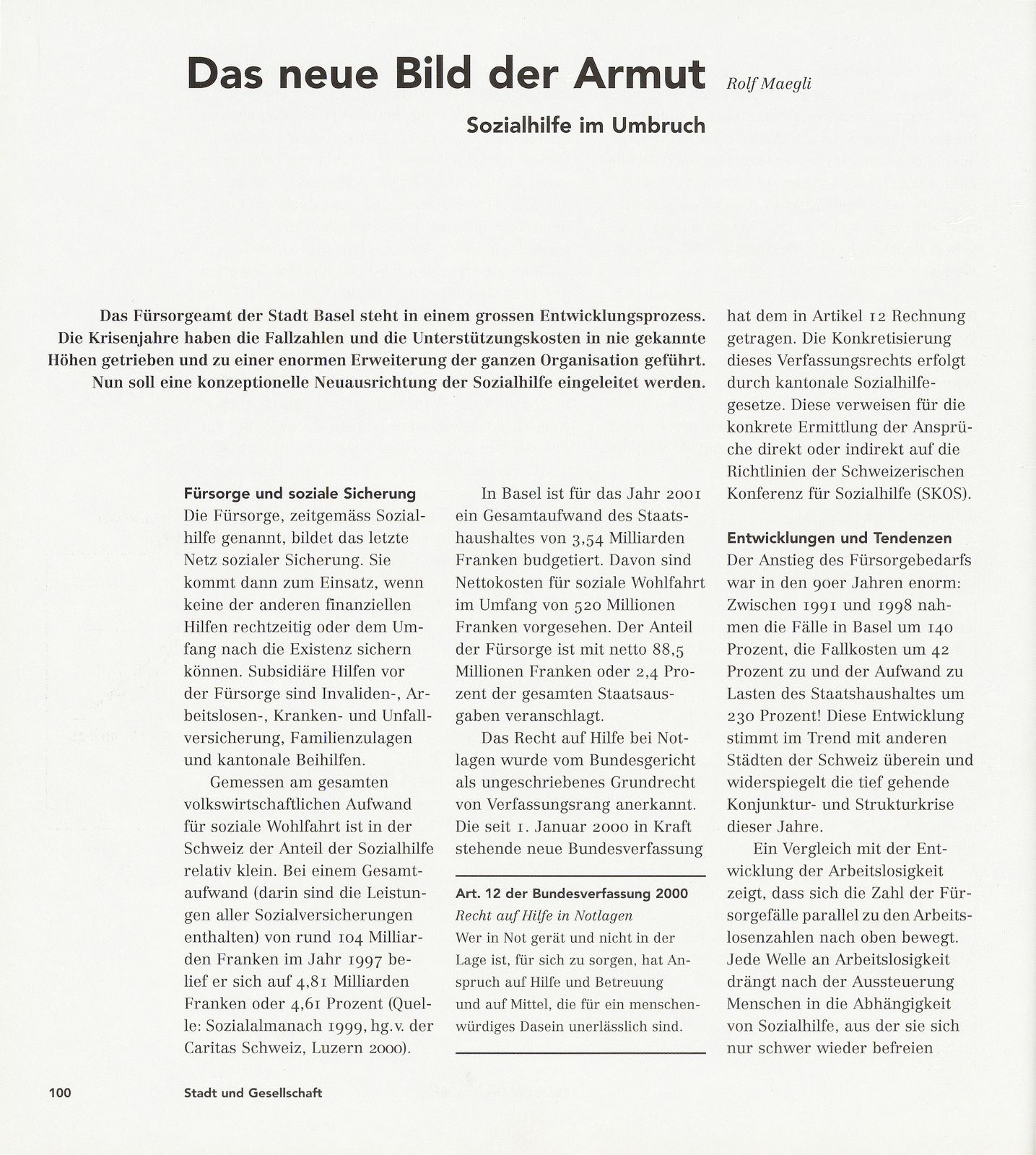 Das neue Bild der Armut – Seite 1