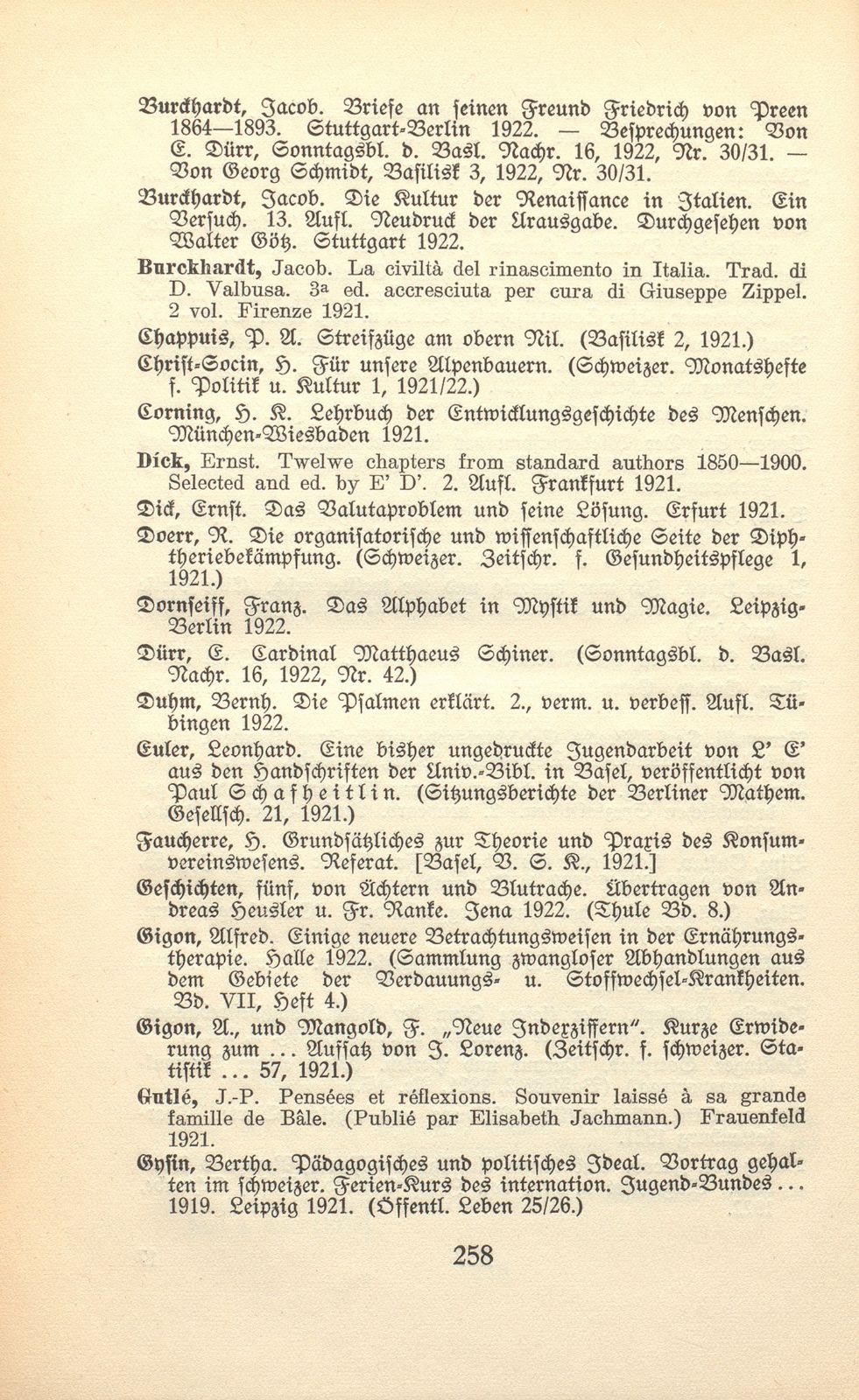 Basler Bibliographie 1922 – Seite 16