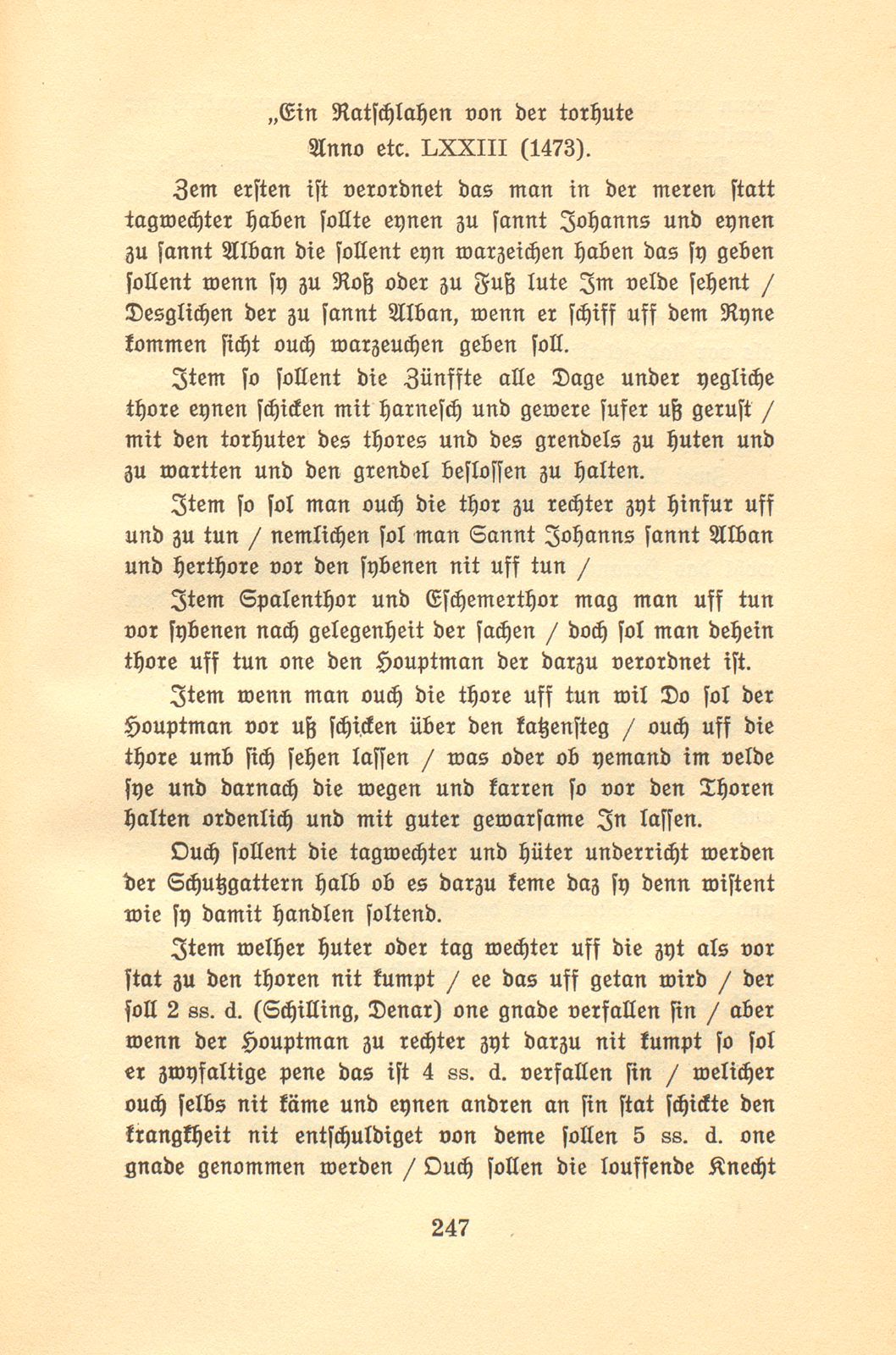 Torhut und Scharwache zu Basel in der zweiten Hälfte des XV. Jahrhunderts – Seite 3