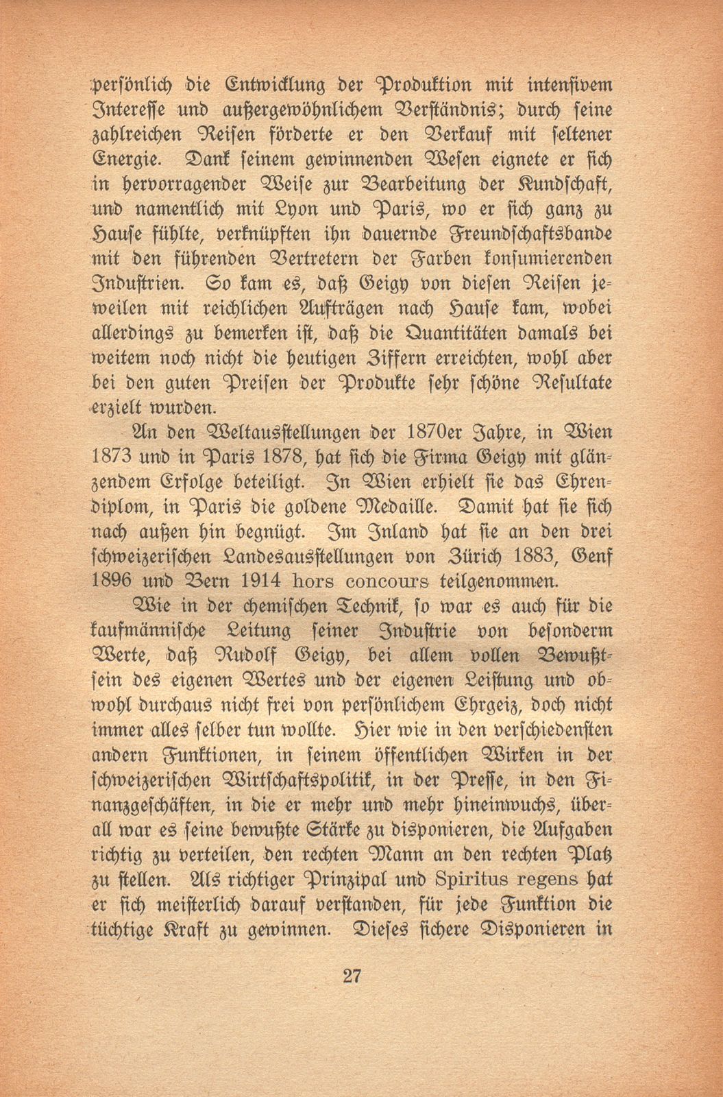 Johann Rudolf Geigy-Merian. 4. März 1830 bis 17. Februar 1917 – Seite 27