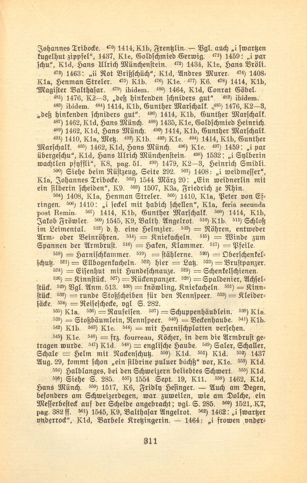 Der Basler Hausrat im Zeitalter der Spätgotik. (An Hand der schriftlichen Überlieferung.) – Seite 71