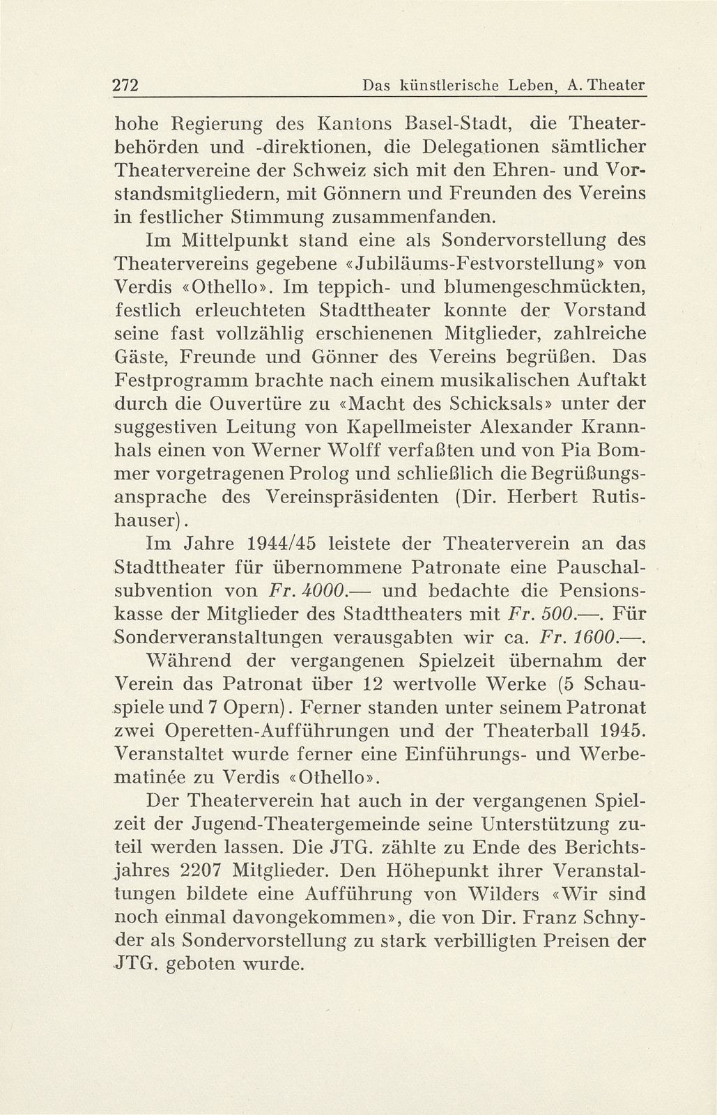 Das künstlerische Leben in Basel vom 1. Oktober 1944 bis 30. September 1945 – Seite 8