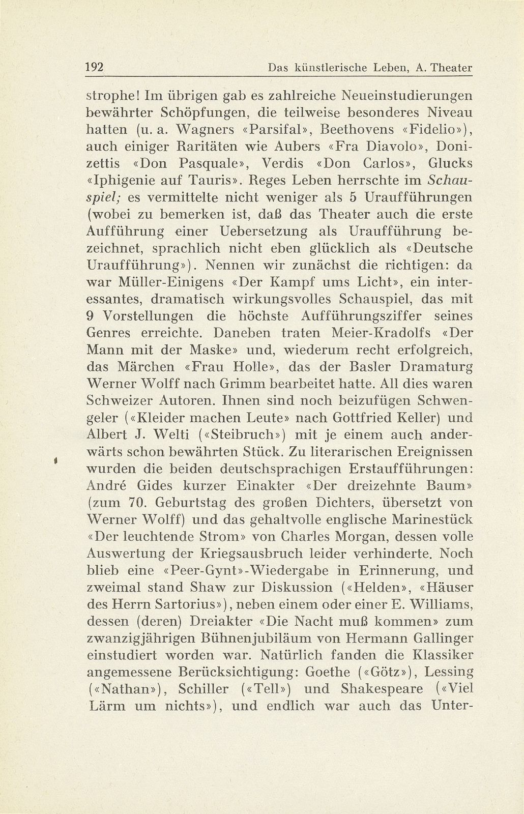 Das künstlerische Leben in Basel vom 1. Oktober 1939 bis 30. September 1940 – Seite 2