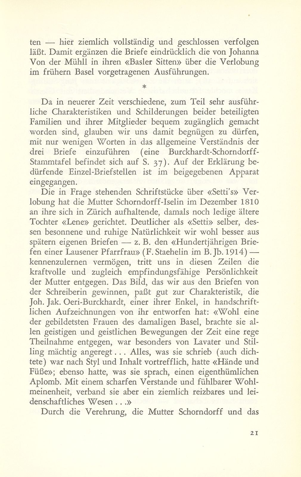 Eine Verlobung in Basel im Jahre 1810 – Seite 2