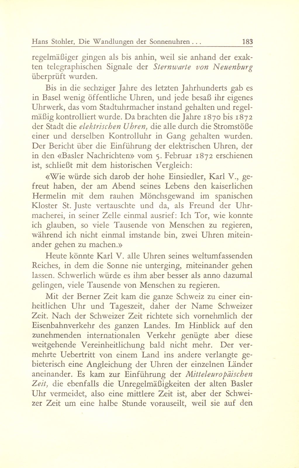 Die Wandlungen der Sonnenuhren am Basler Münster und die Basler Zeitmessung seit 1798 – Seite 13