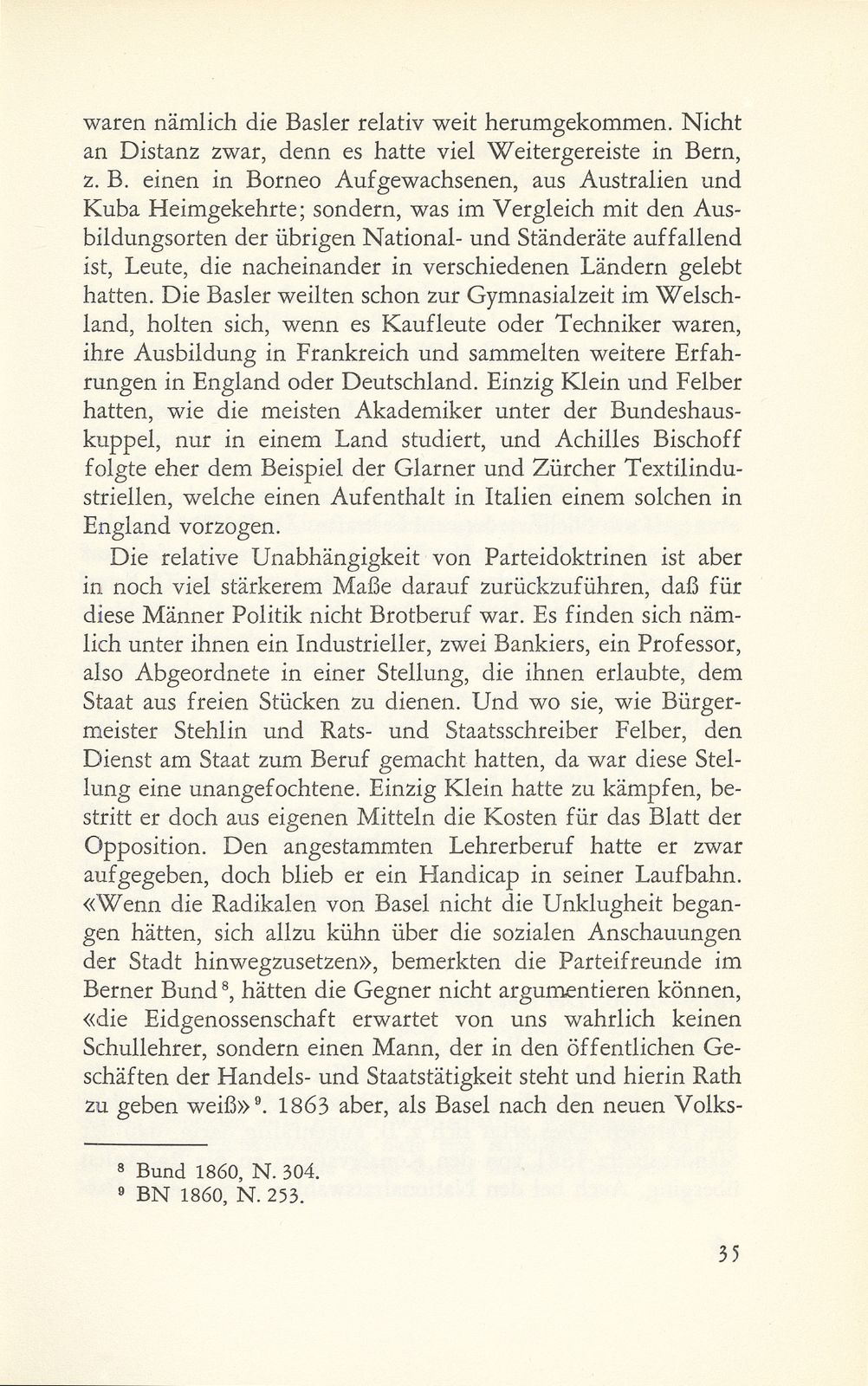 Vom Wandel der Basler Vertretung in der Bundesversammlung 1848-1919 – Seite 5