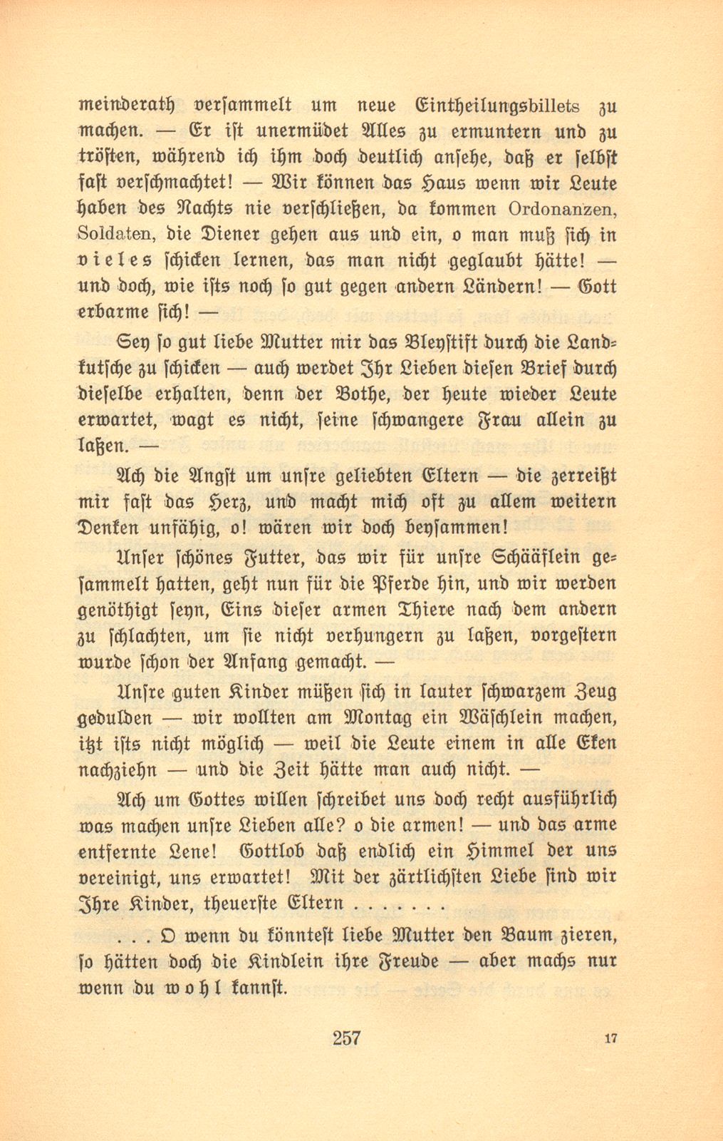 Hundertjährige Briefe einer Lausener Pfarrfrau [Susanna Maria Burckhardt-Schorndorf] – Seite 8