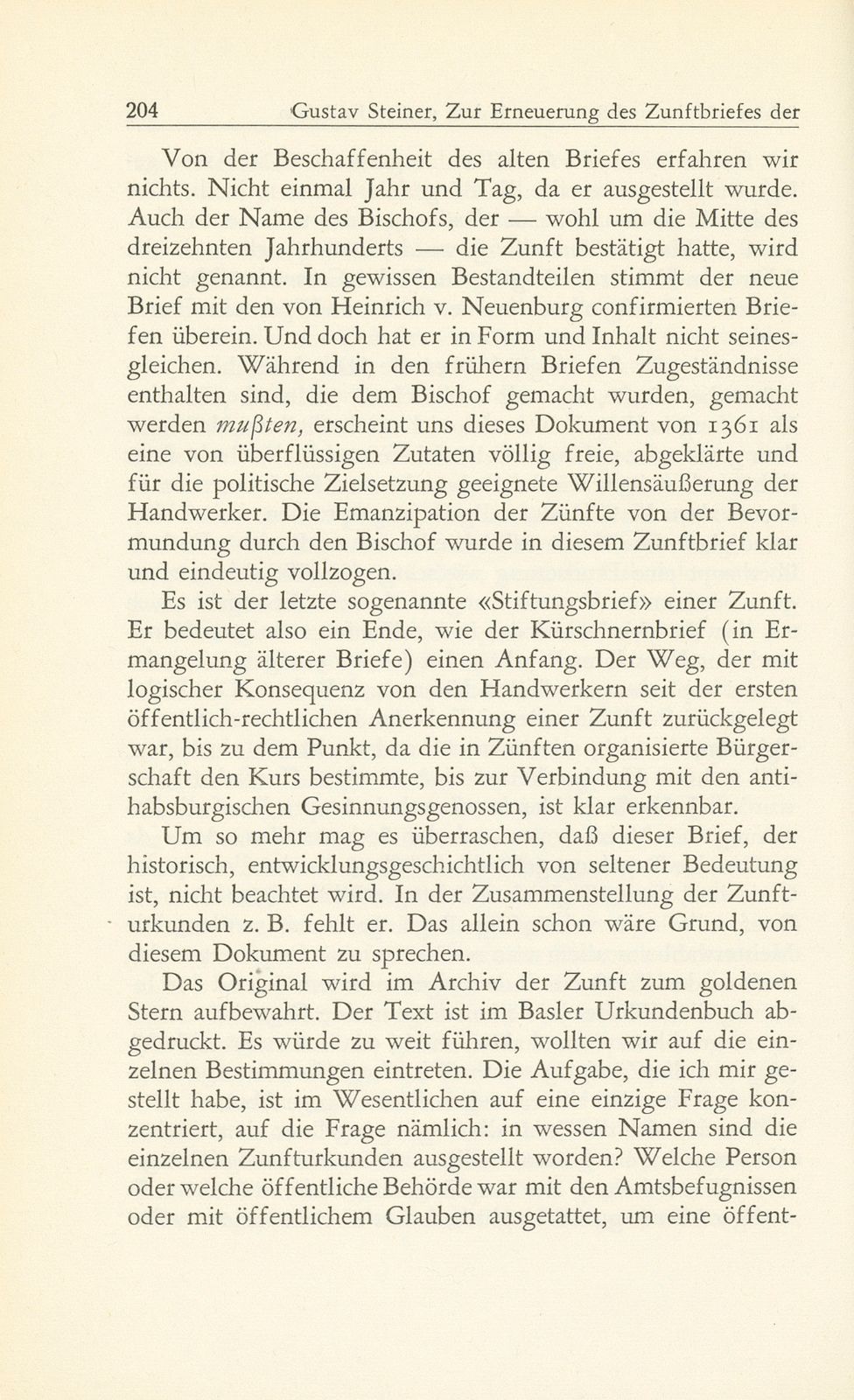 Zur Erneuerung des Zunftbriefes der Schärer, Maler und Sattler nach dem grossen Erdbeben – Seite 5