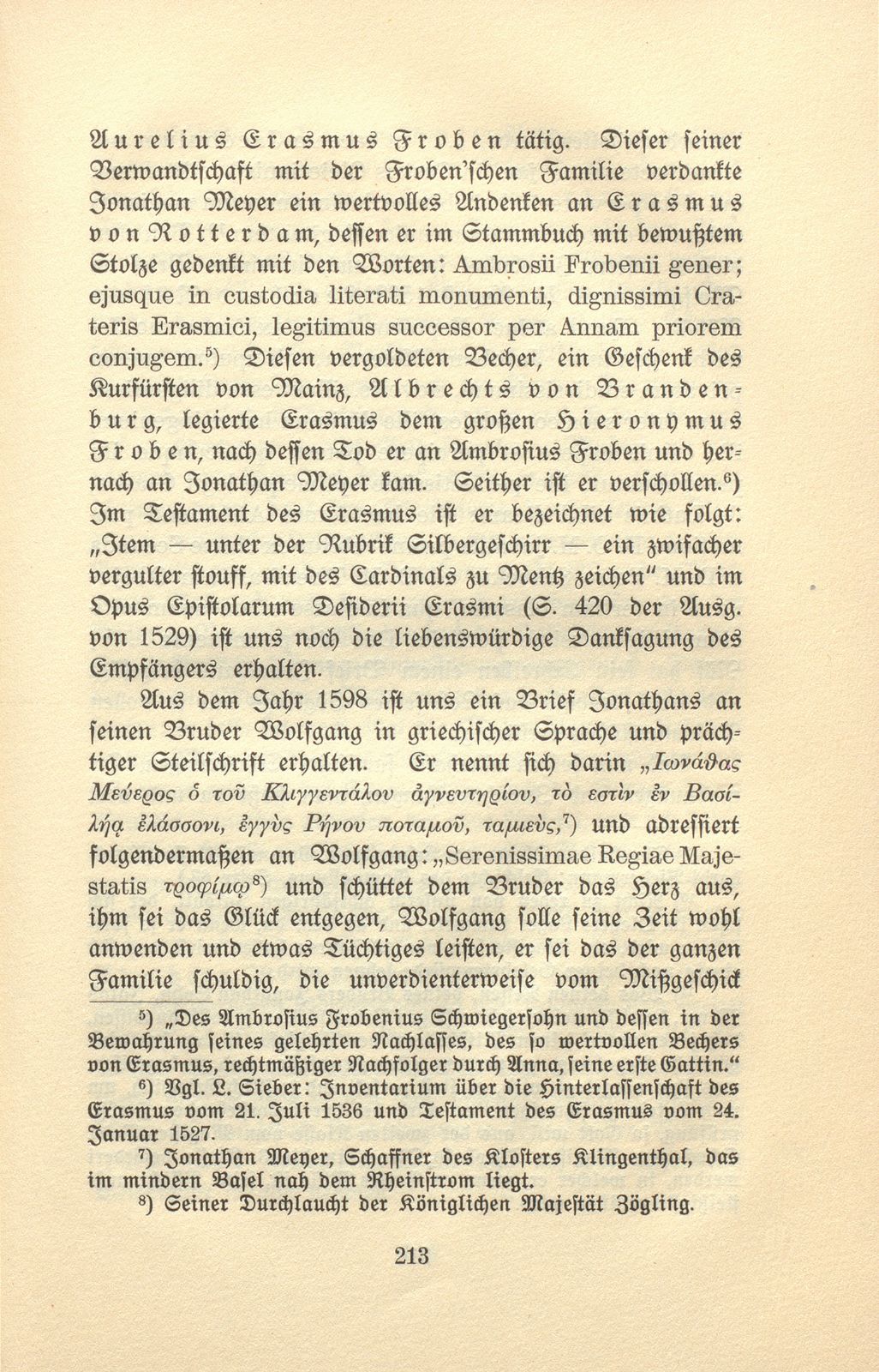 Aus den Wanderjahren eines Basler Studenten des 17. Jahrhunderts [Wolfgang Meyer] – Seite 5