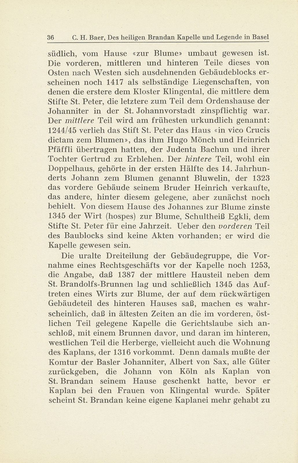 Des heiligen Brandan Kapelle und Legende in Basel – Seite 6