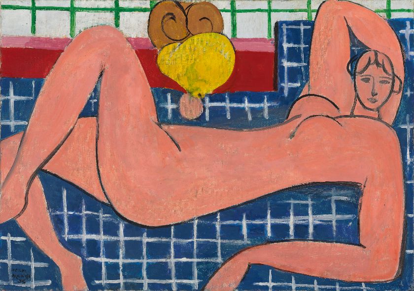 Henri Matisse, Grand nu couché (Nu rose) [Grosser liegender Akt (Rosafarbener Akt)], 1935  – {source?html}